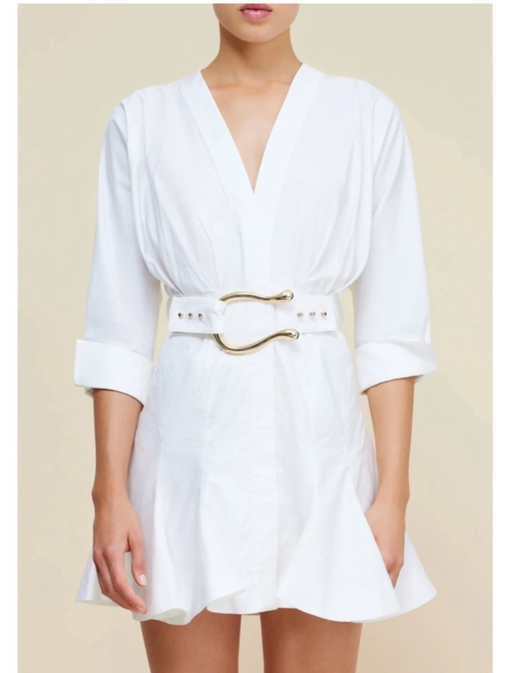 Gorgeous and Flirty Acler White Mini Dress MISSING BELT size 0